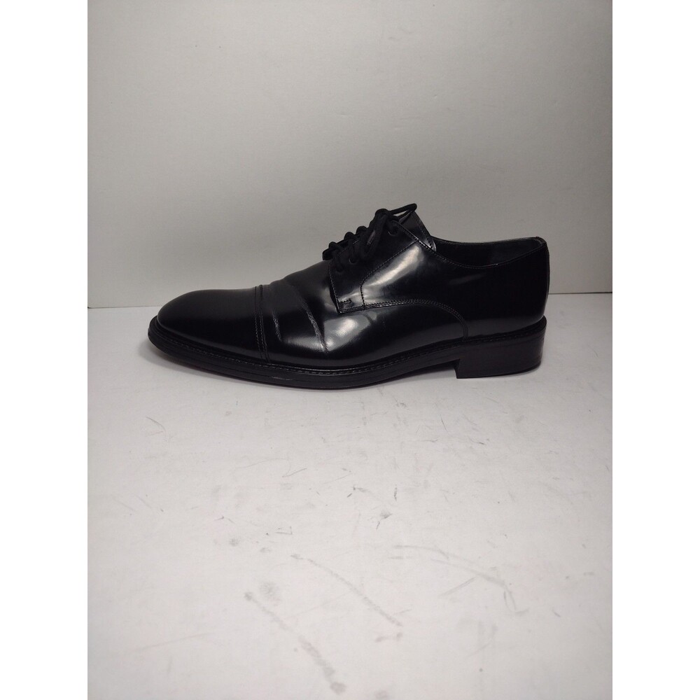 W Collection men's Oxfort dress black shoes. leather size(41) 8 lace up